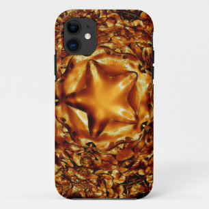 Elegant Chic Copper Gold Christmas Star iPhone 11 Case