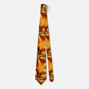 Elegant Chic Copper Gold Christmas Star Tie