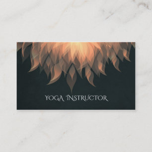 Elegant Chic Copper Gold Yoga Mandala Lotus Floral Business Card