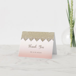 Elegant Chic Damask Thank You Card