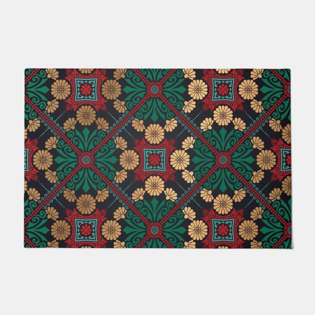 Elegant chic Decorative tile pattern Doormat (Front)