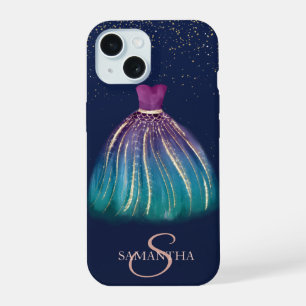 Elegant Chic Dress Navy Blue iPhone 15 Case