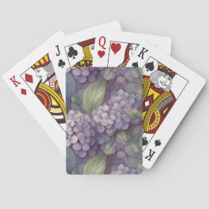 Elegant chic dusty purple boho watercolor floral playing cards