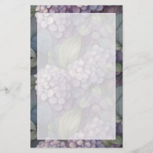 Elegant chic dusty purple boho watercolor floral stationery
