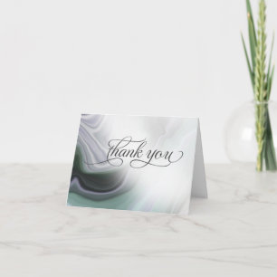 Elegant Chic Dusty Sage and Violet  Thank You Card