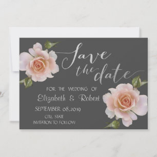 Elegant Chic Floral Save The Date