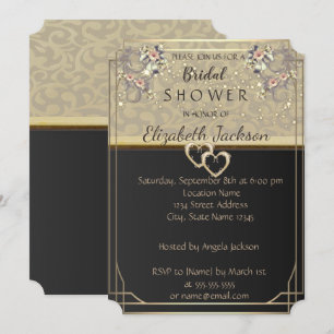 Elegant Chic Flowers  Bridal Shower Invitation