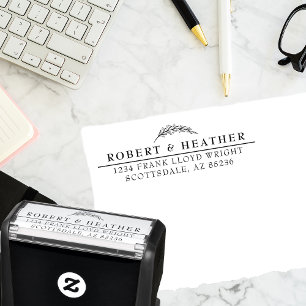 Elegant Chic Formal Personalised Return Address Self-inking Stamp
