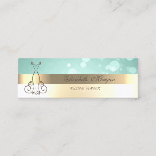 Elegant Chic Glamorouse ,Faux Gold,Bokeh,Dress Mini Business Card
