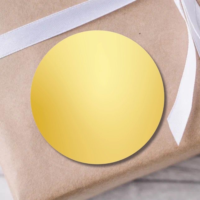 Elegant Chic Glamour Faux Gold Blank Template  Classic Round Sticker (Creator Uploaded)