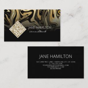 Elegant Chic Gold Marble Business Card