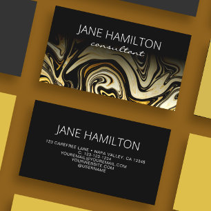 Elegant Chic Gold Marble Business Card