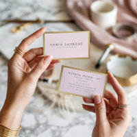 Elegant chic gold metallic blush pink minimalist