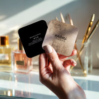 Elegant chic gold modern square minimalist black