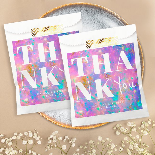 Elegant Chic Gold Opa Bold Thank You Wedding Favour Bag (Creator Uploaded)