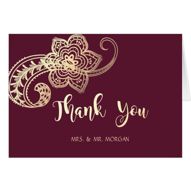 Elegant Chic Gold Paisley (Front Horizontal)