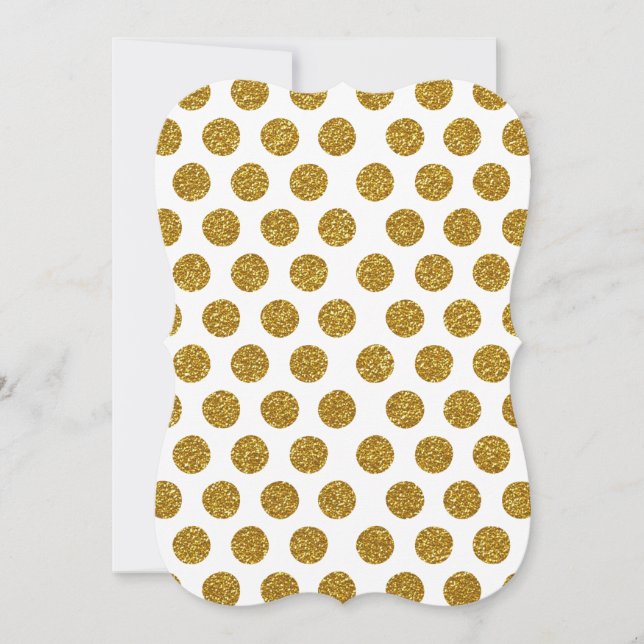 Elegant Chic Gold Polka Dots Glitter Photo Print (Front)