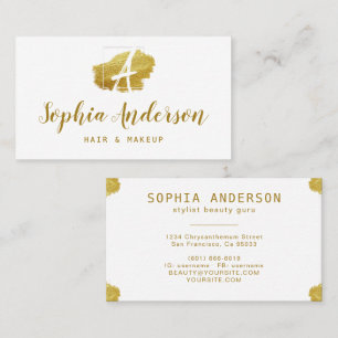 Elegant Chic Golden & Signature Script Business Bu Card