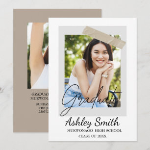 Elegant Chic  Graduation Invitation