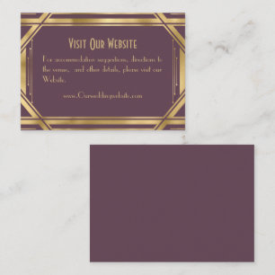 Elegant chic Great Gatsby Wedding Details Enclos Enclosure Card