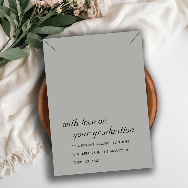 ELEGANT CHIC GREY GRADUATION NECKLACE DISPLAY CARD (Creator Uploaded)