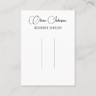 Elegant Chic Hair Clip Display Business Card