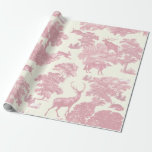 Elegant Chic Light Pink Toile Deer Woodland Wrapping Paper<br><div class="desc">Inspired by the classic vintage French toile de jouy linen fabric pattern, with forest animals, deer, fox, trees, wonderful naturalist pattern for the holiday season or any other occasion. The light shade of pink red is closest to baby or queen pink and is perfect for weddings, pink Christmas décor and...</div>