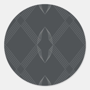 Elegant, chic, luxurious, simple line pattern classic round sticker