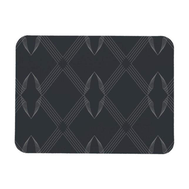 Elegant, chic, luxurious, simple line pattern magnet (Horizontal)