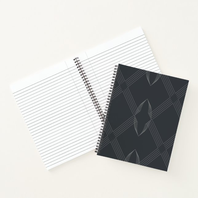 Elegant, chic, luxurious, simple line pattern notebook (Inside)