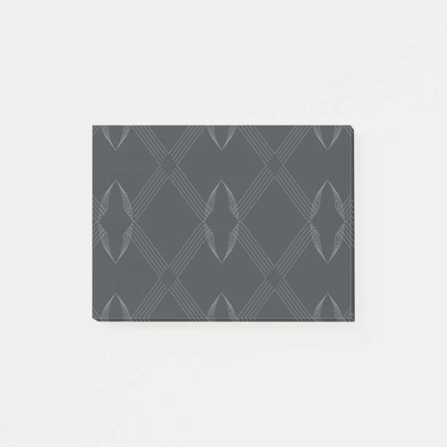 Elegant, chic, luxurious, simple line pattern post-it notes (Front)