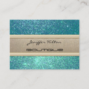 Elegant chic luxury contemporary glittery business card