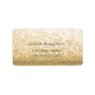 Elegant  chic luxury contemporary glittery label