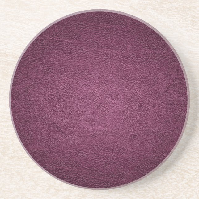 Elegant chic luxury contemporary  leather coaster (Front)
