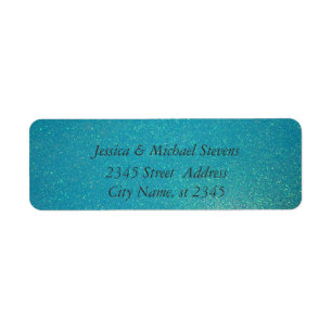 Elegant chic luxury glittery look return address label