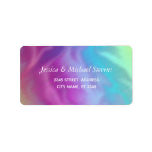 Elegant chic luxury holographic glittery look label
