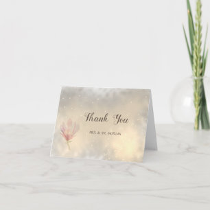 Elegant Chic Magnolia Thank You Card