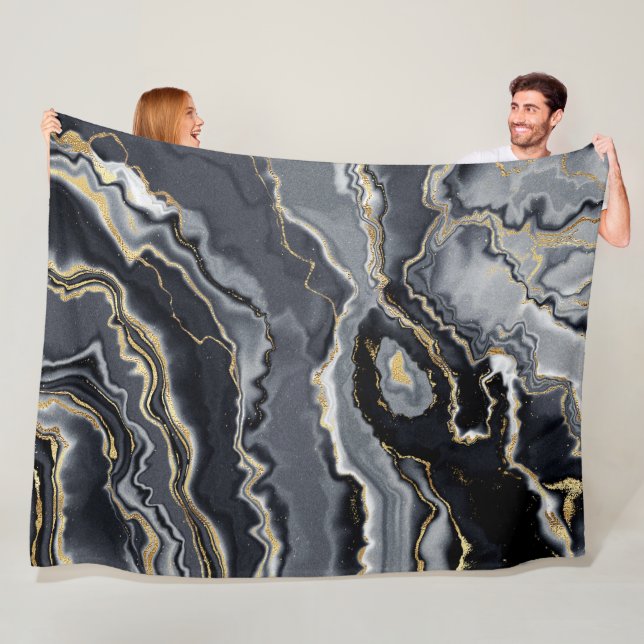 Elegant chic marble  fleece blanket (In Situ)
