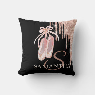 Elegant Chic Masque Rose Gold Glitter Drips   Cushion