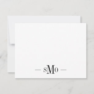 Elegant Chic Minimal Monogram 3 Initials  Card