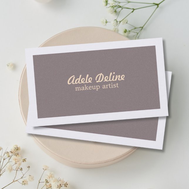 Elegant Chic Minimalist Pale Pink Makeup Artist Business Card (Creator Uploaded)