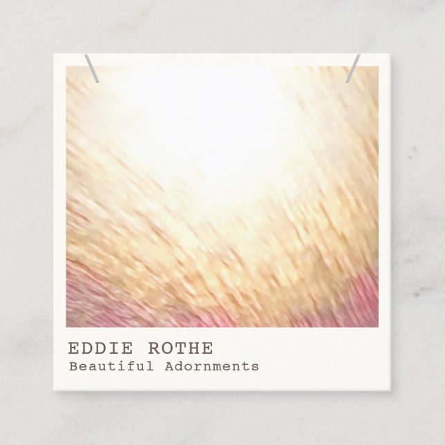 Elegant Chic Modern Necklace Display  Square Busin Square Business Card (Front)