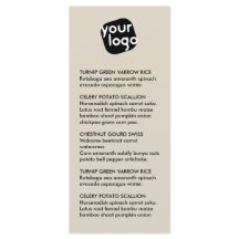 Elegant Chic Modern Taupe Custom Logo Restaurant