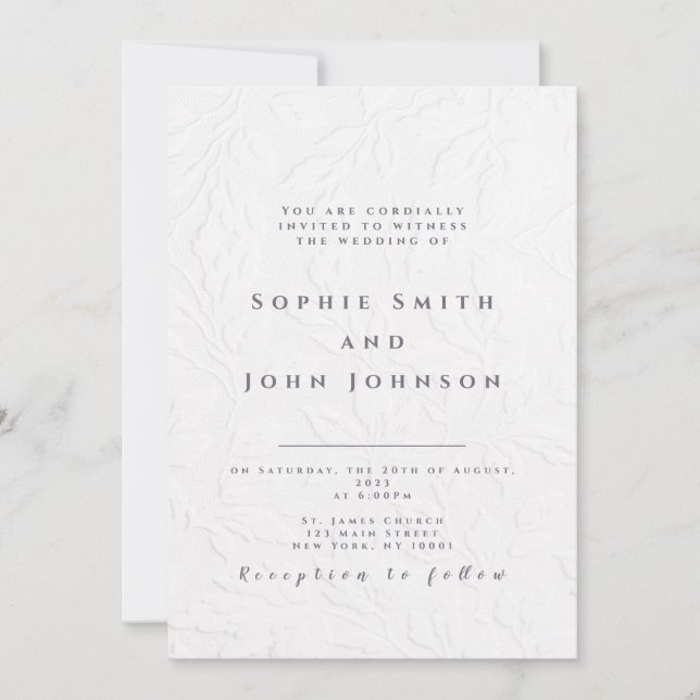 Elegant Chic & Modern Wedding Invitation (Front)