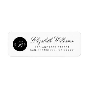 Elegant Chic Monogram Return Address Labels