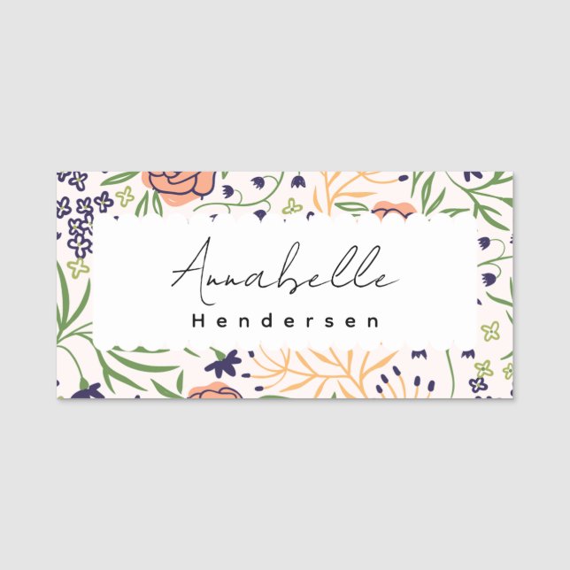 Elegant Chic Name Tag (Front)