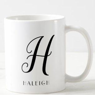 Elegant Chic Name with Monogram Coffee Mug