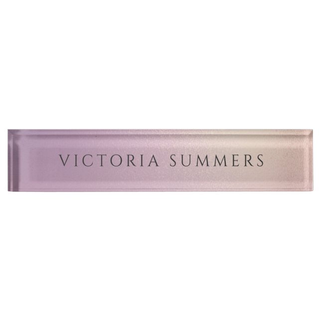 Elegant Chic Ombre Nameplate (Front)