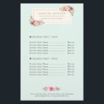 Elegant Chic Pastel Watercolor Floral Price Flyer<br><div class="desc">Elegant Chic Pastel Watercolor Floral Price Flyer. 
(1) For further customisation,  please click the "customise further" link and use our design tool to modify this template. 
(2) If you need help or matching items,  please contact me.</div>