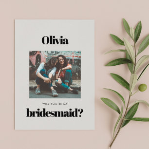 Elegant & chic photo Will you be my bridesmaid